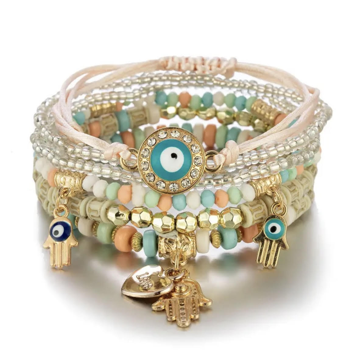 Multicolor Bohemian Bracelet Set