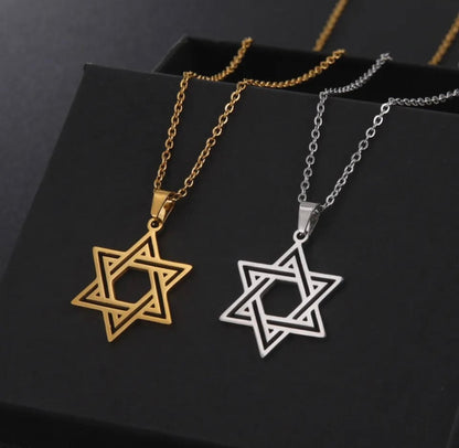 Modern Magen David Necklace